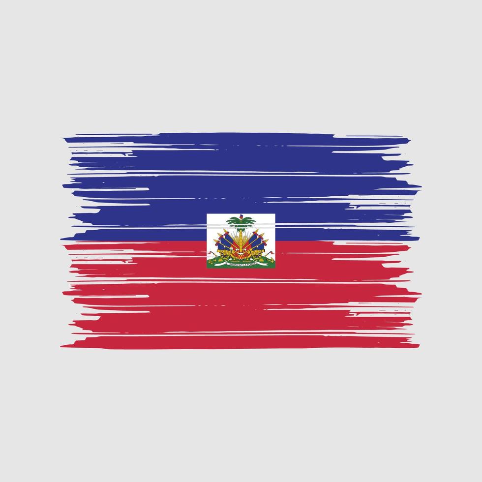 Haiti Flag Brush. National Flag vector