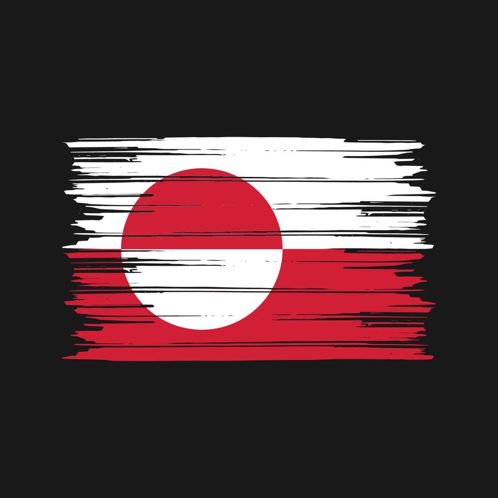 Greenland Flag Brush. National Flag vector