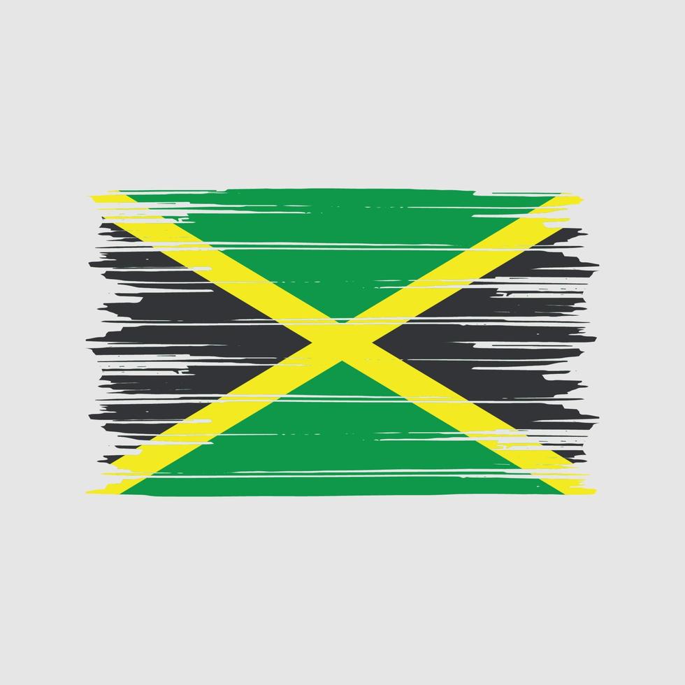 cepillo de bandera jamaica. bandera nacional vector