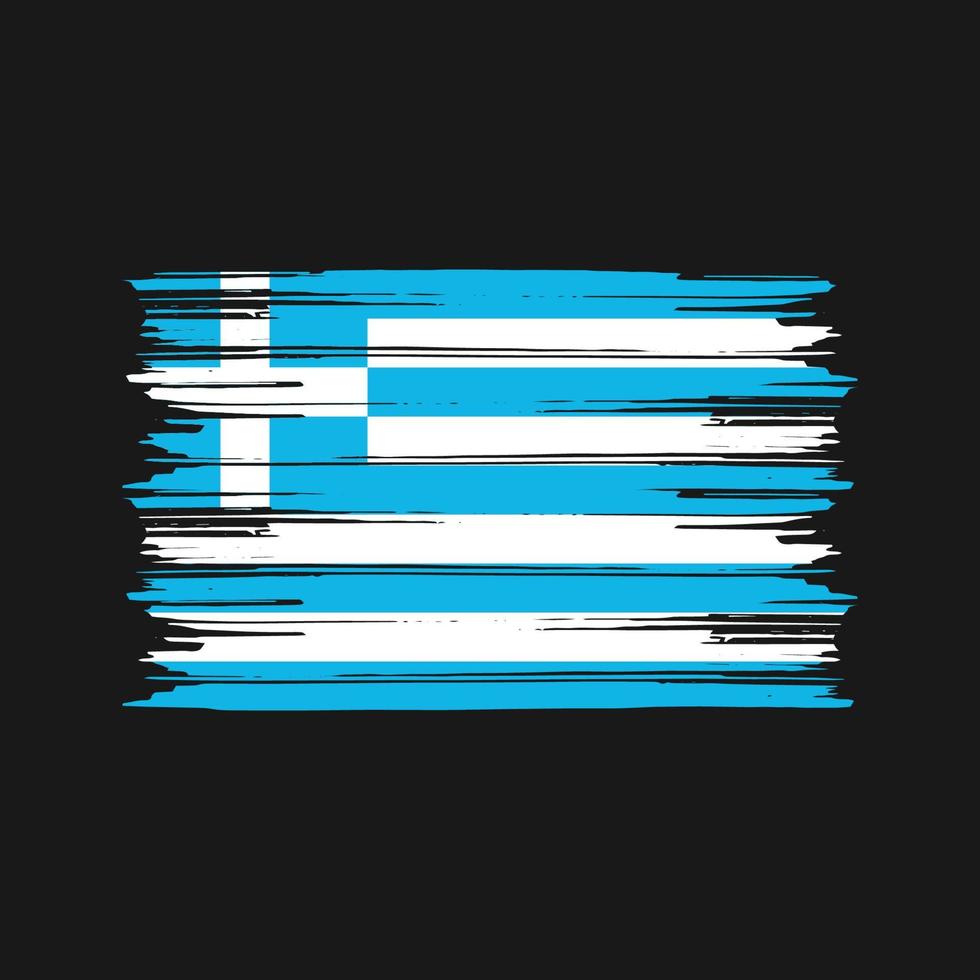 Greece Flag Brush. National Flag vector