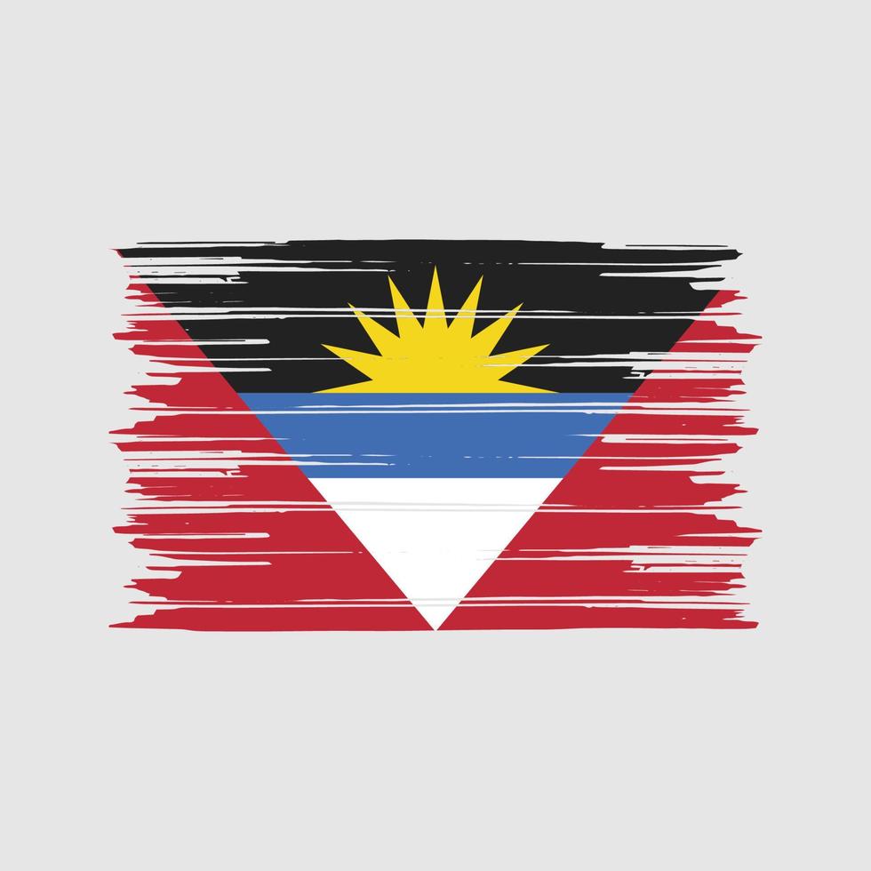 Antigua and Barbuda Flag Brush. National Flag vector