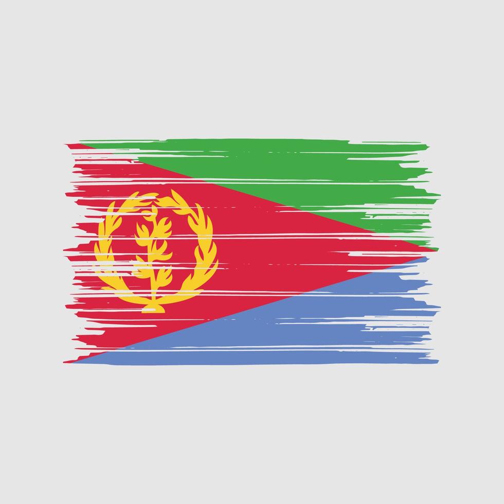 Eritrea Flag Brush. National Flag vector