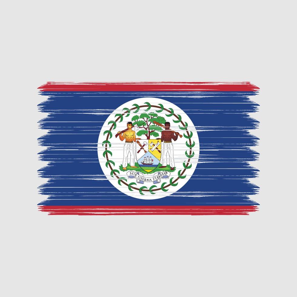 trazos de pincel de bandera de belice. bandera nacional vector