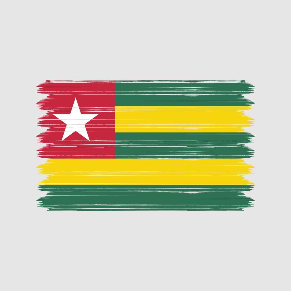 trazos de pincel de bandera togo. bandera nacional vector