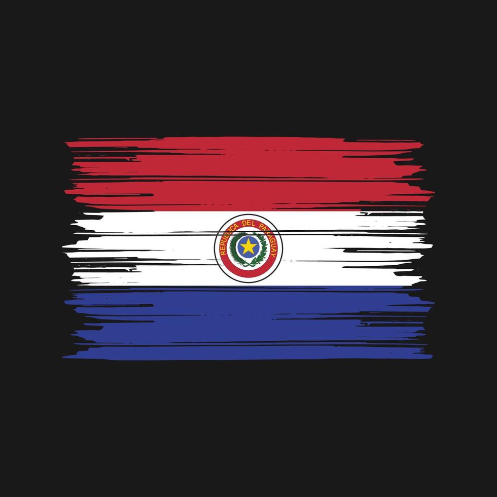 Paraguay Flag Brush. National Flag vector