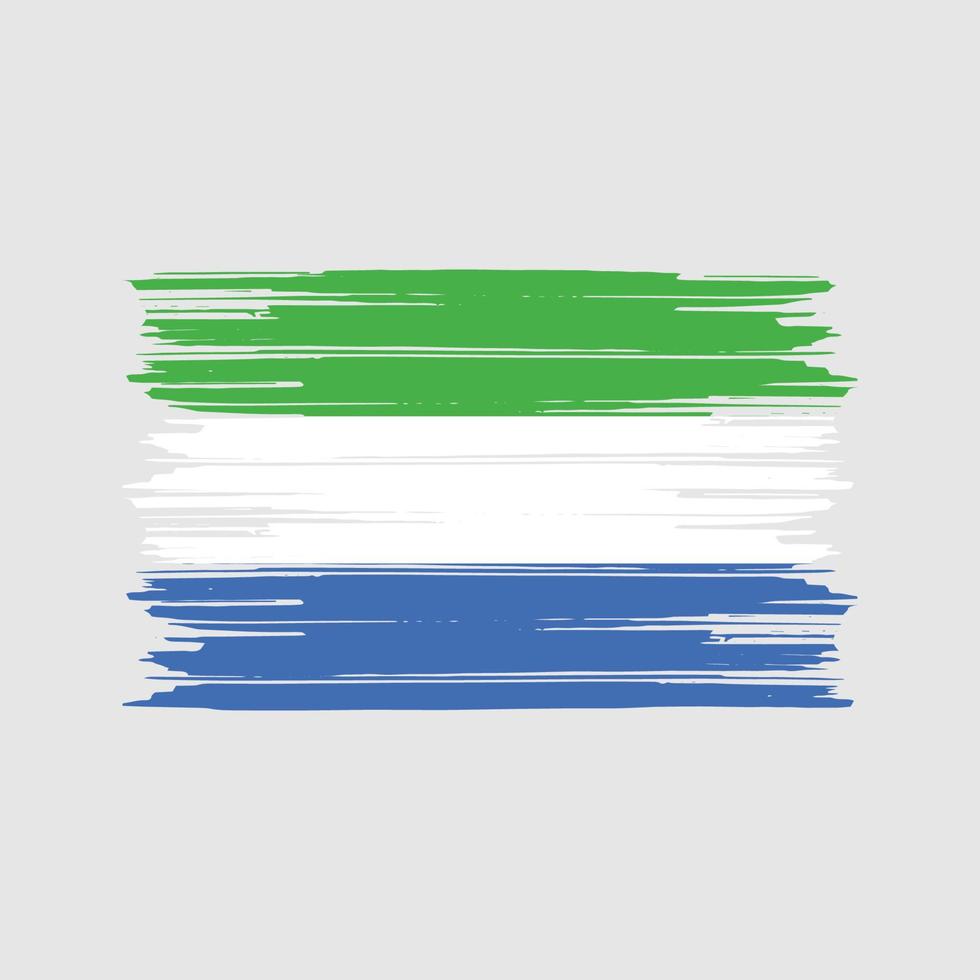 Sierra Leone Flag Brush. National Flag vector