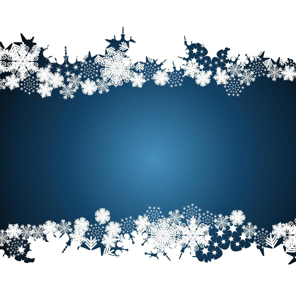 Christmas border, snowflake design background. vector