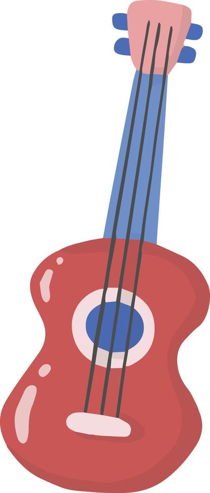 Hand Drawn cute guitar illustration vector