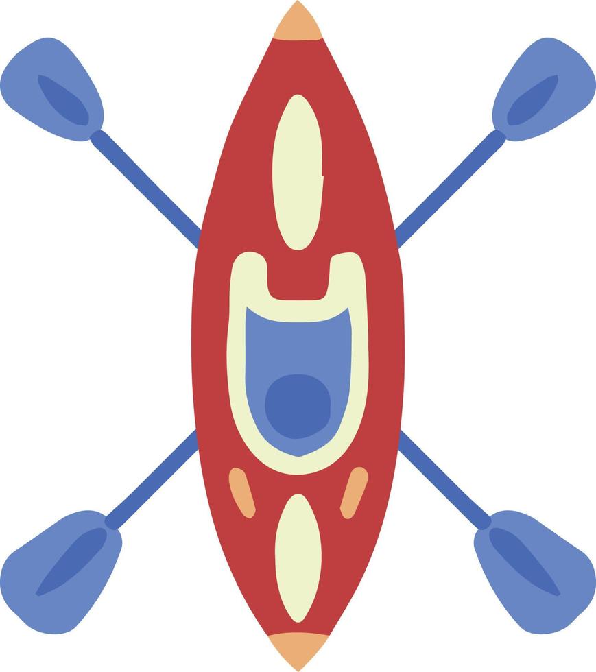Hand Drawn kayak illustration vector