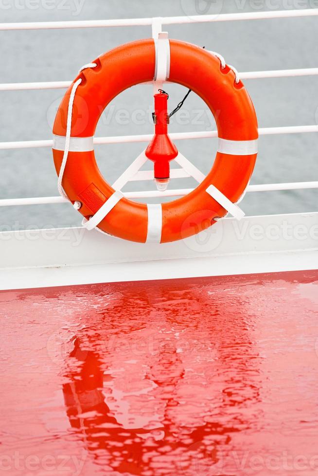 life buoy on sea cruise liner photo