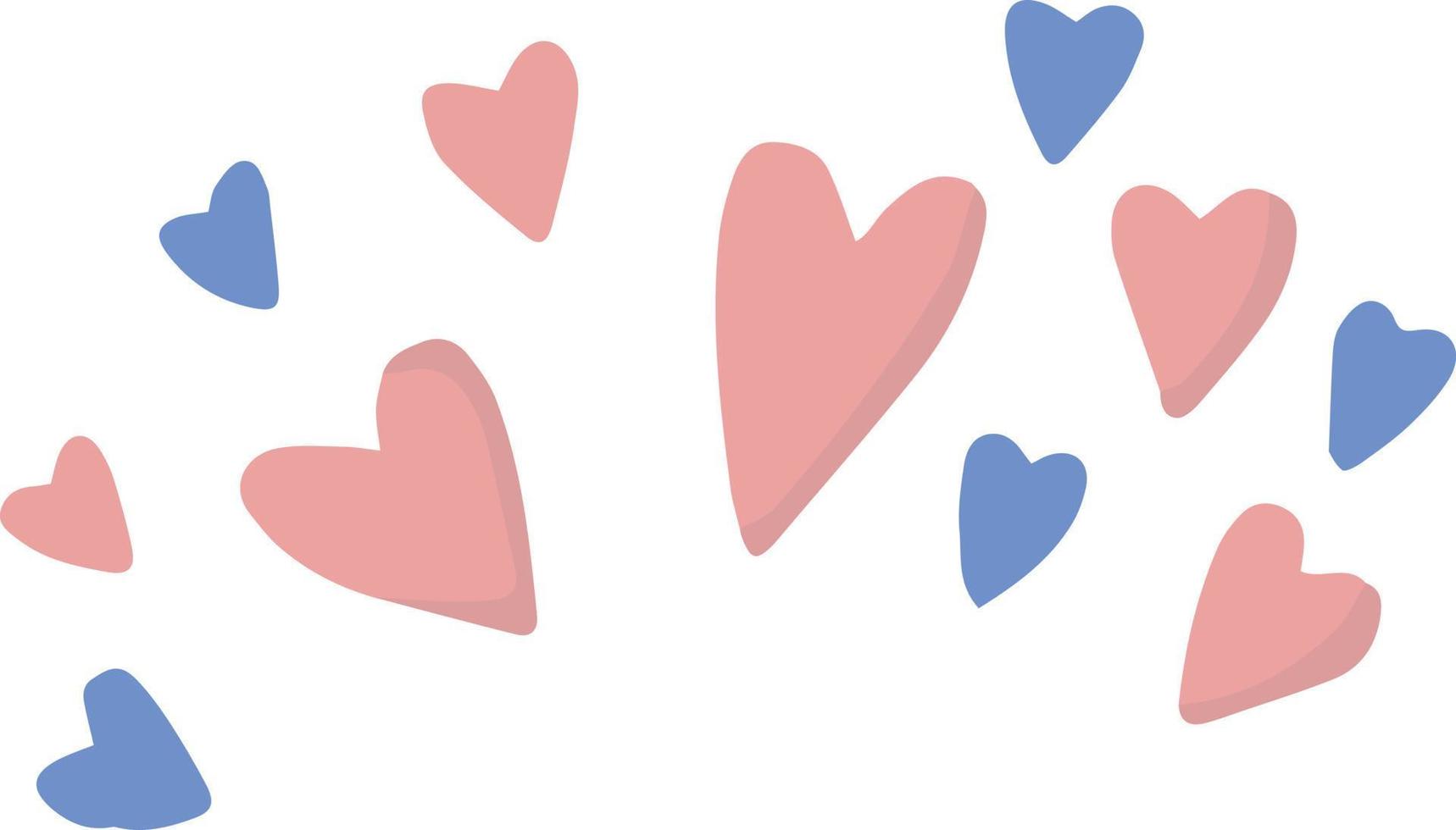 Hand Drawn heart is floating illustration vector