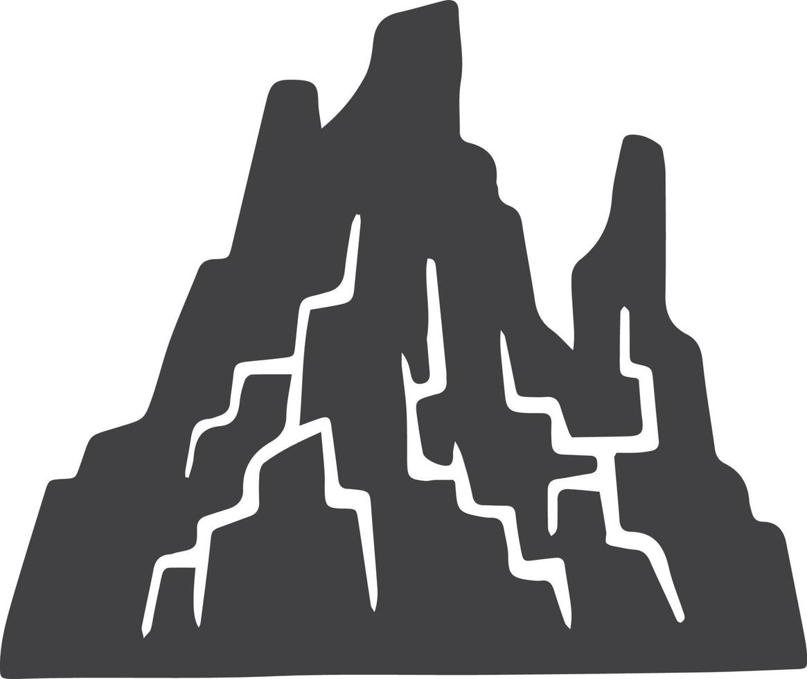 Hand Drawn mountain illustration vector