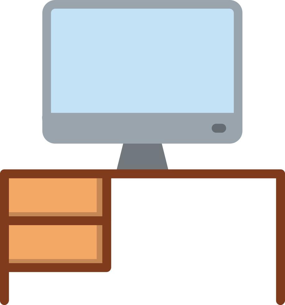 Work Place Flat Icon vector