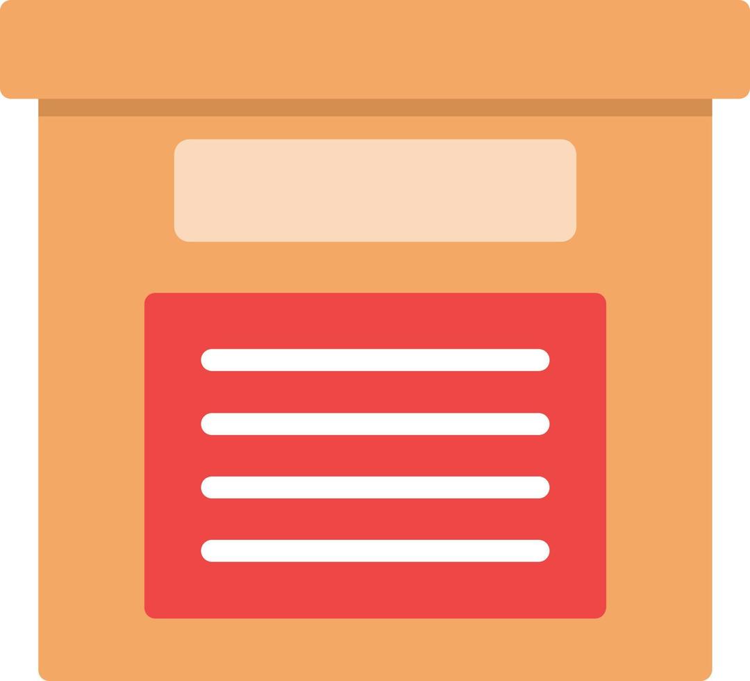 Box Flat Icon vector