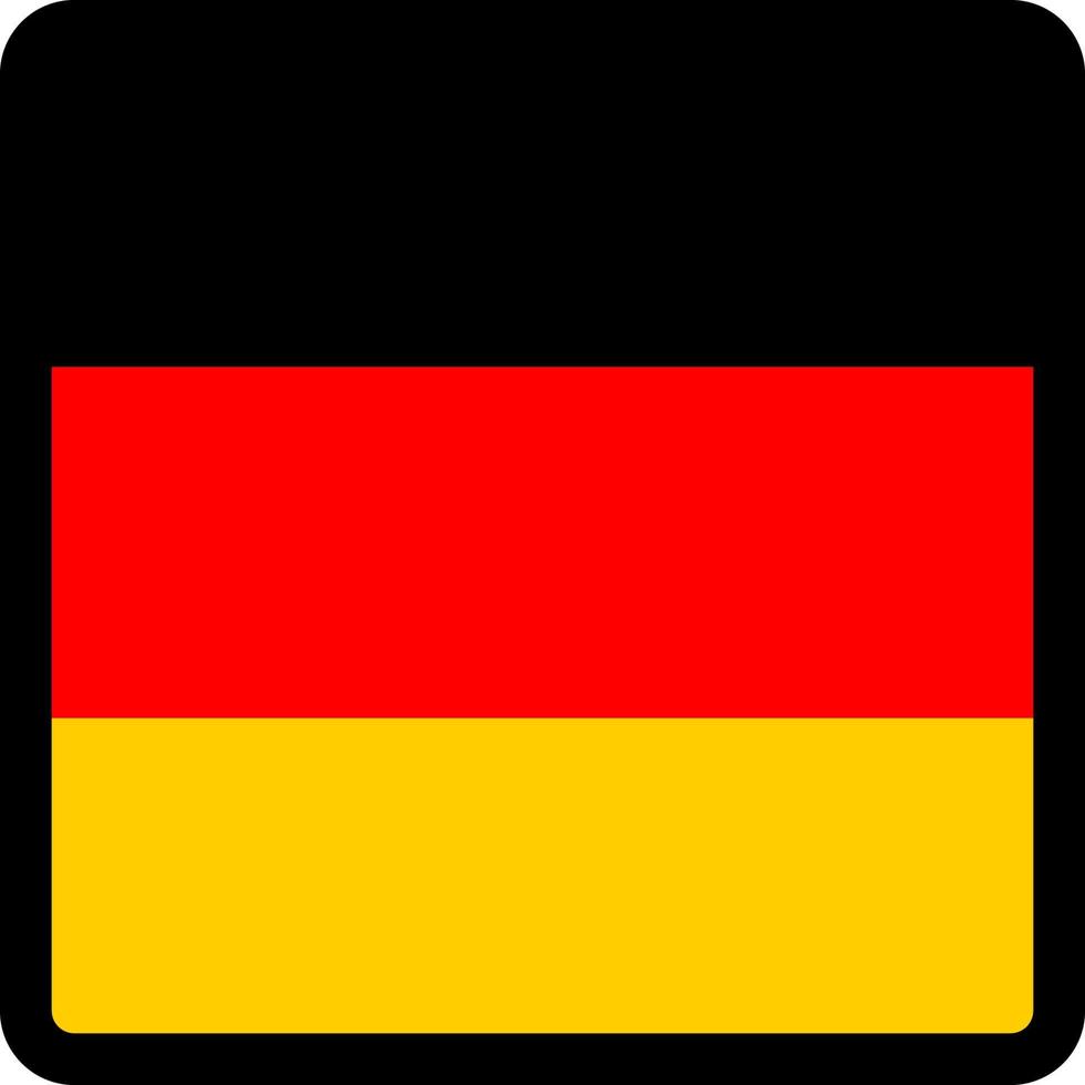 Flag of Denmark in the shape of square with contrasting contour, social media communication sign, patriotism, a button for switching the language on the site, an icon. vector