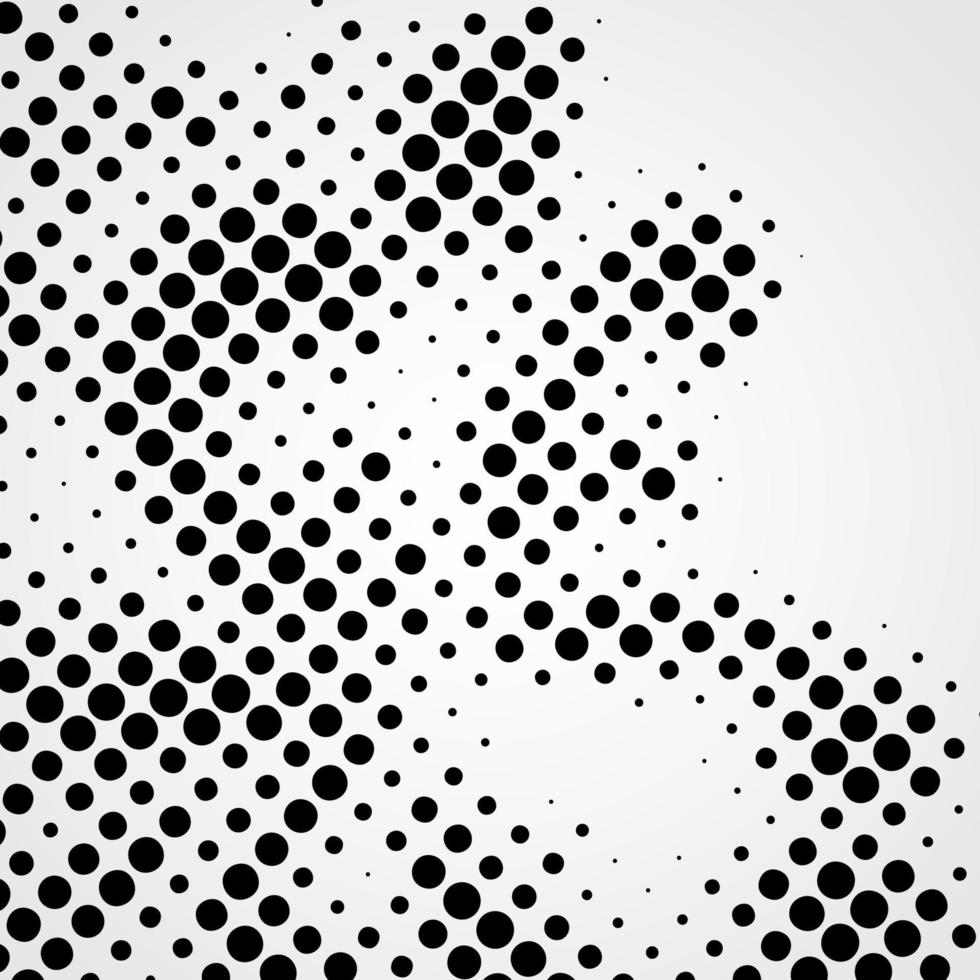 Halftone abstract vector black dots design element isolated on a white background.