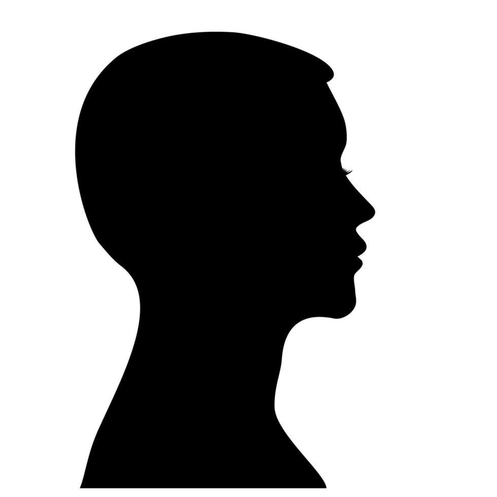 silueta de perfil masculino vector