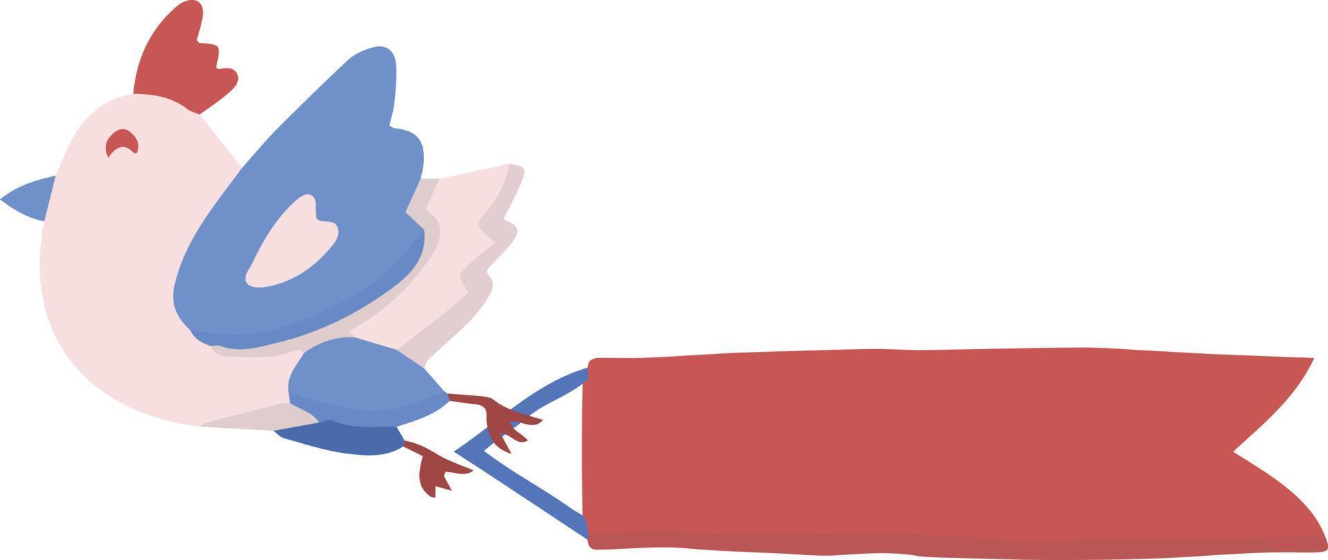 Hand Drawn valentine's day bird illustration vector