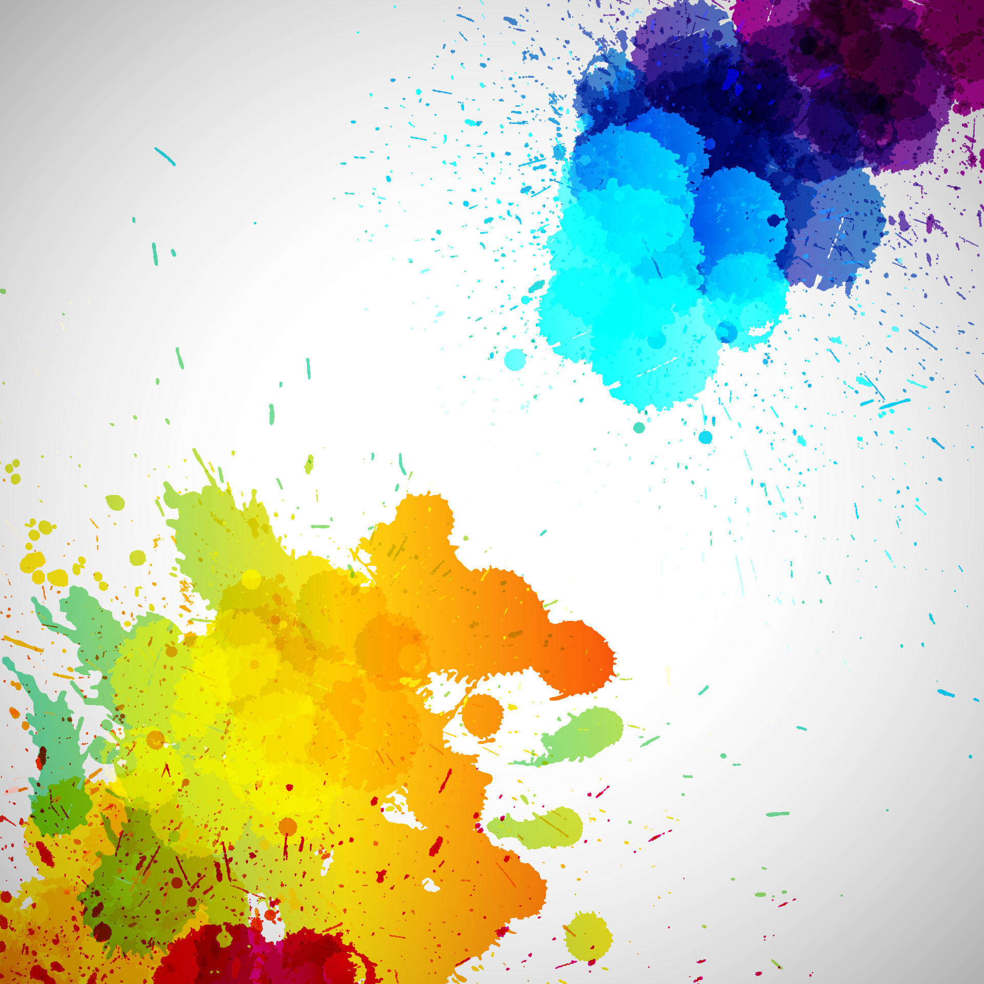 holi vector de fondo, manchas de pintura de salpicaduras de colores