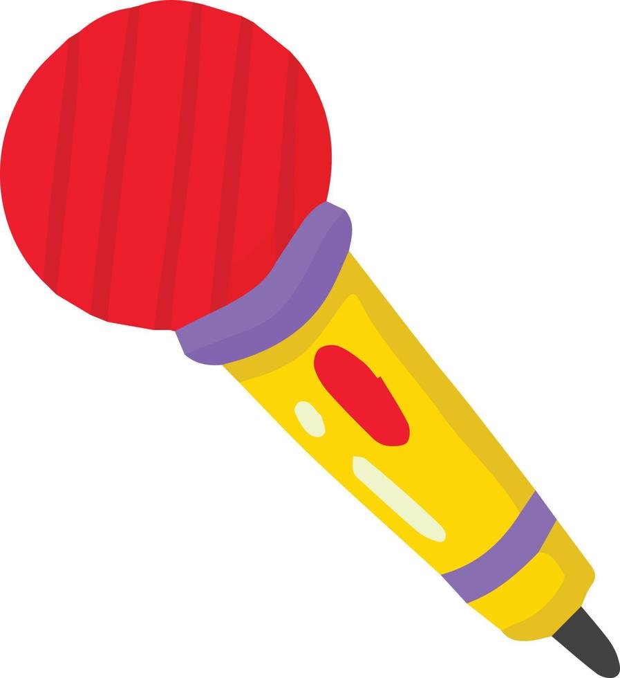 Hand Drawn lovely microphone illustration vector