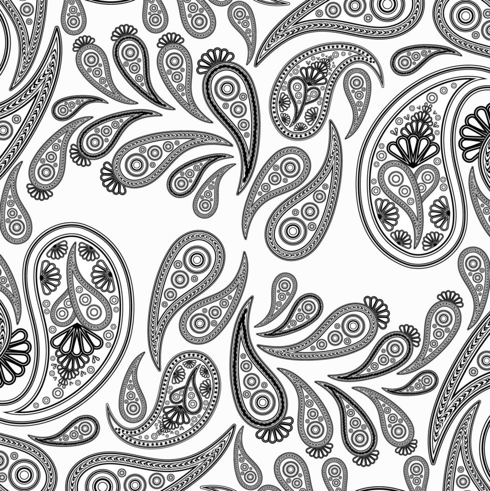 Paisley pink and green vector background,  floral abstract design pattern, indian art ornament.