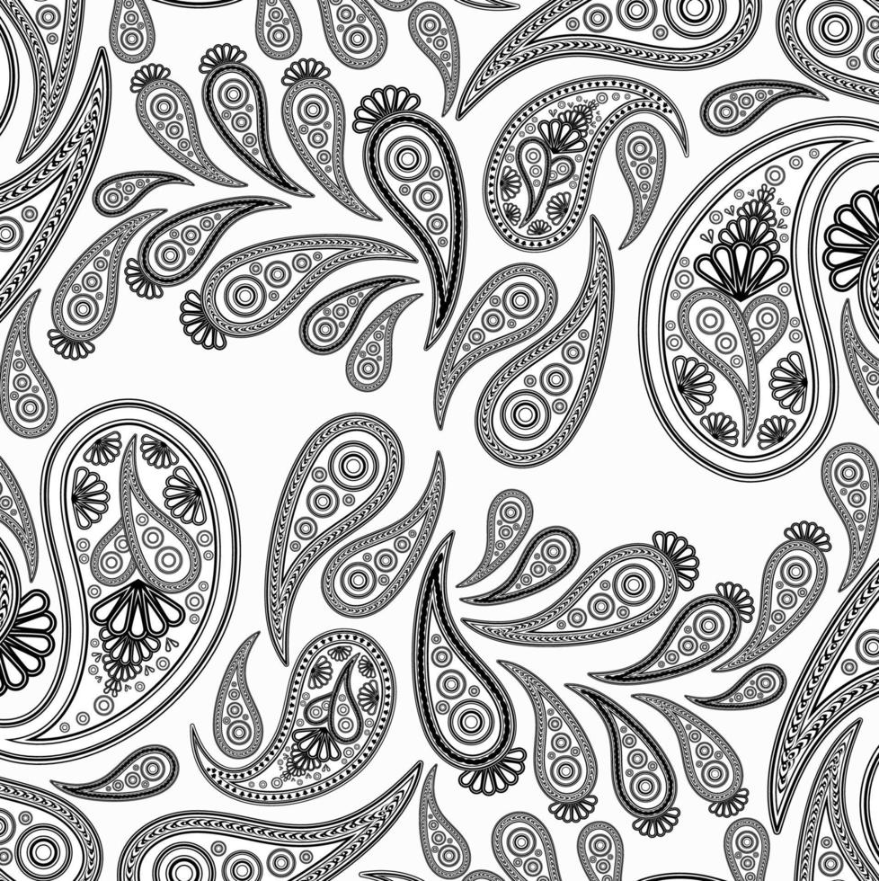 Paisley rosa y fondo vectorial verde, patrón de diseño abstracto floral, adorno de arte indio. vector