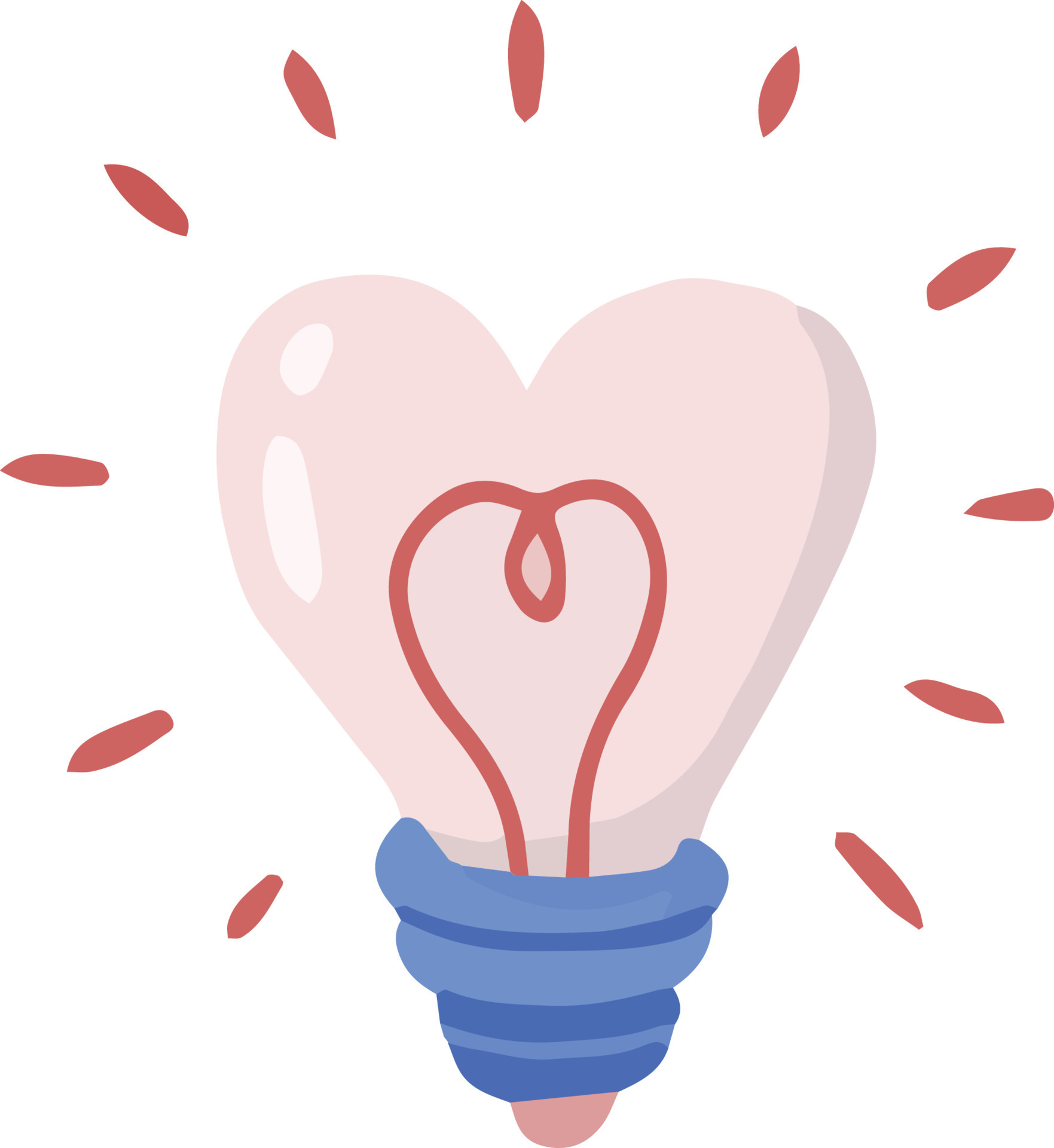 Hand Drawn heart shaped light bulb illustration 11384128 Vector Art at