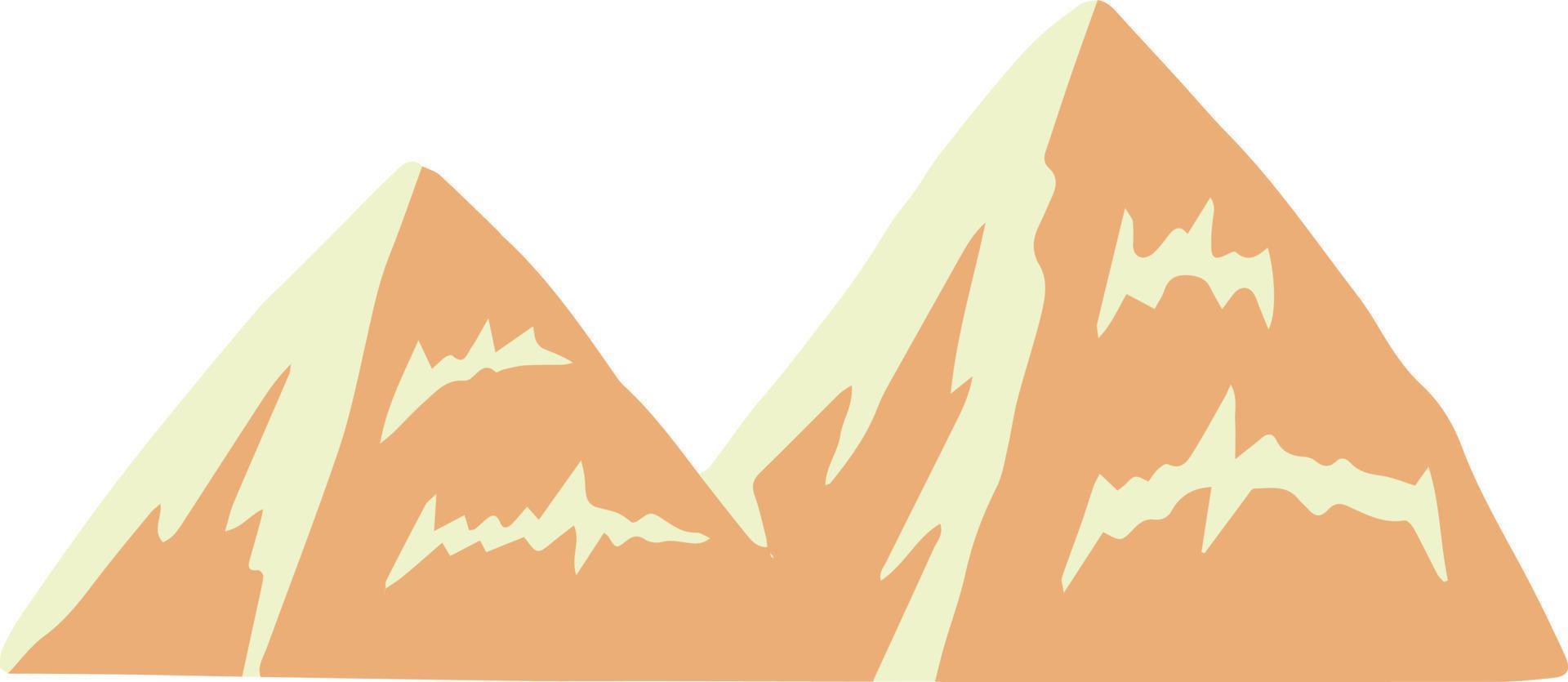 dibujado a mano ilustración de montaña vector