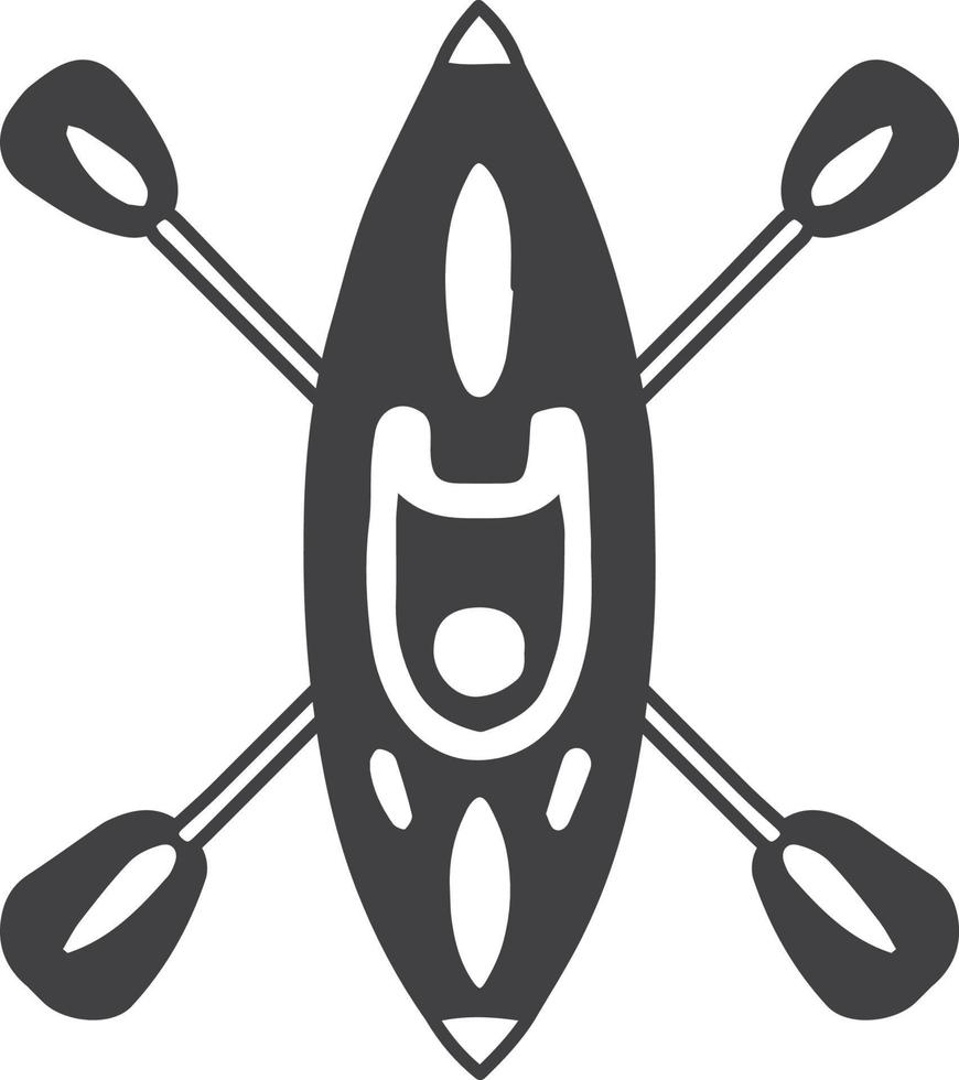 Hand Drawn kayak illustration vector