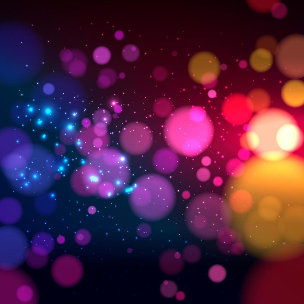 fondo abstracto colorido brillante con bokeh de luz desenfocada. vector