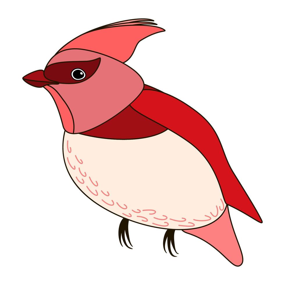 pájaro lindo de línea, estilo de coloración aislado sobre fondo blanco, vector de señal.