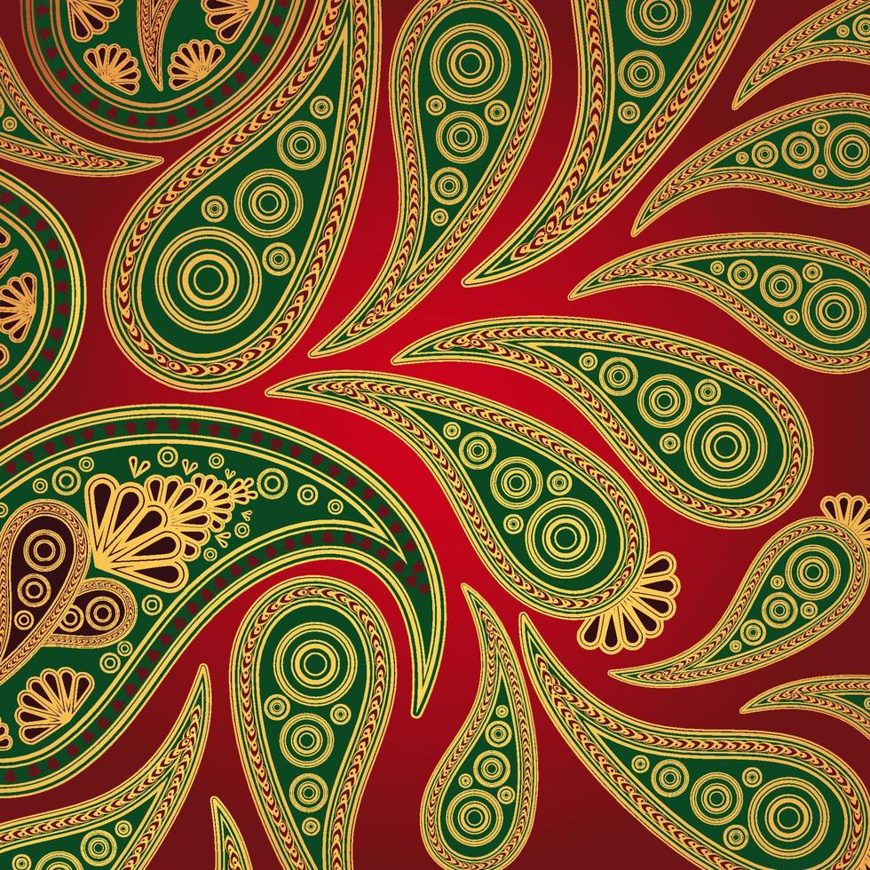 Red paisley background 11384197 Vector Art at Vecteezy