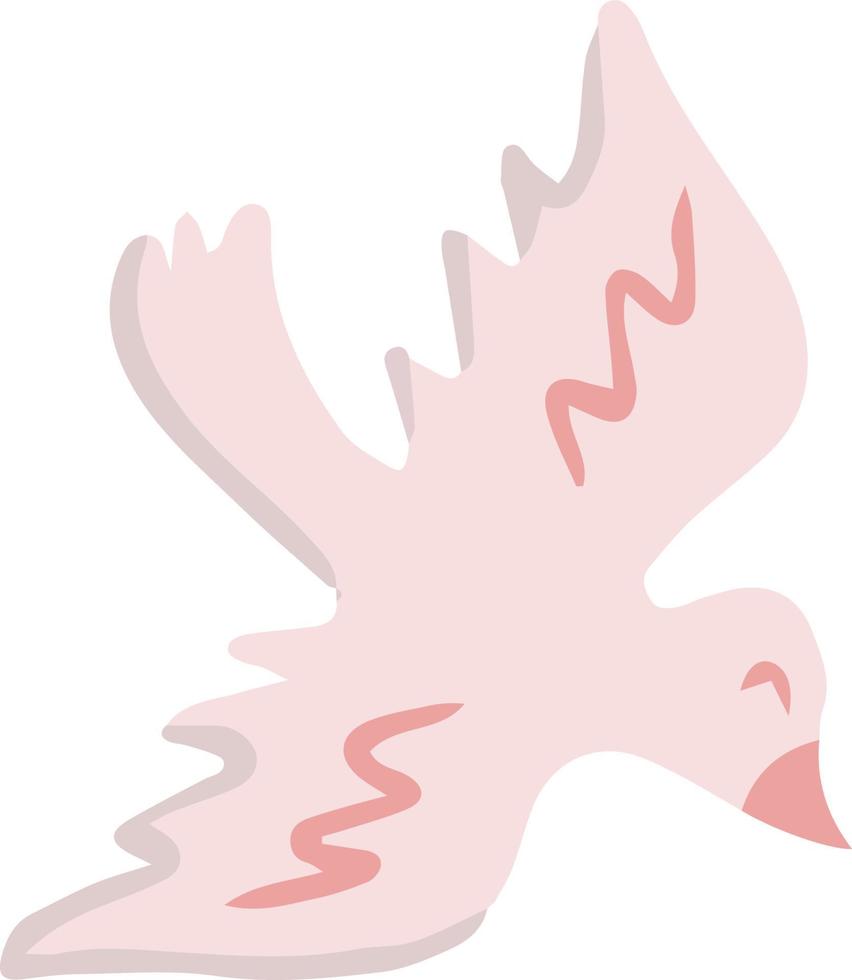 dibujado a mano ilustración de pájaro del día de san valentín vector