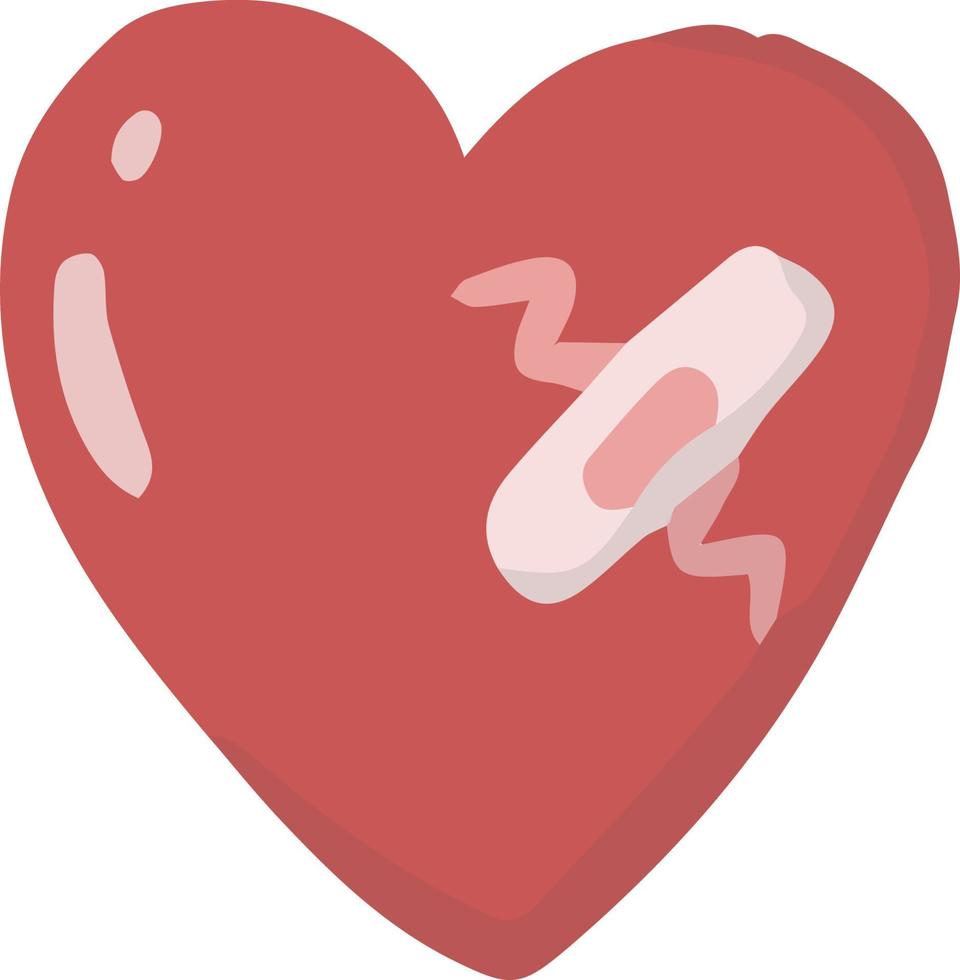 Hand Drawn hearts and plaster illustration vector