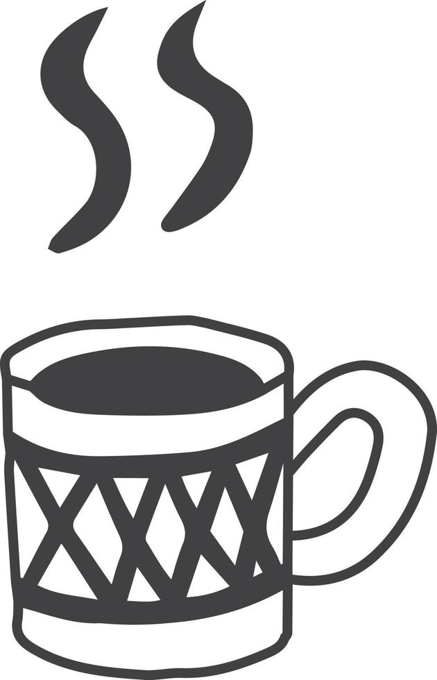 Hand Drawn coffee mug illustration vector