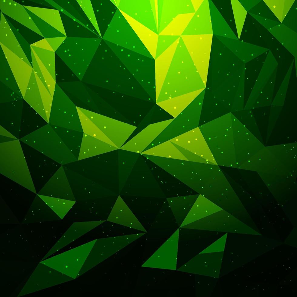 Abstract green geometric triangular desing polygon background vector