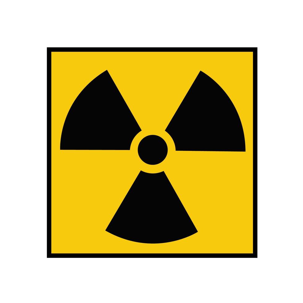 pictograma vectorial de peligro de radiación.símbolo de peligro de radiación ionizante vector