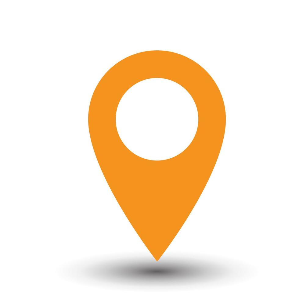 icono de vector de ubicación de signo de pin de mapa de viaje