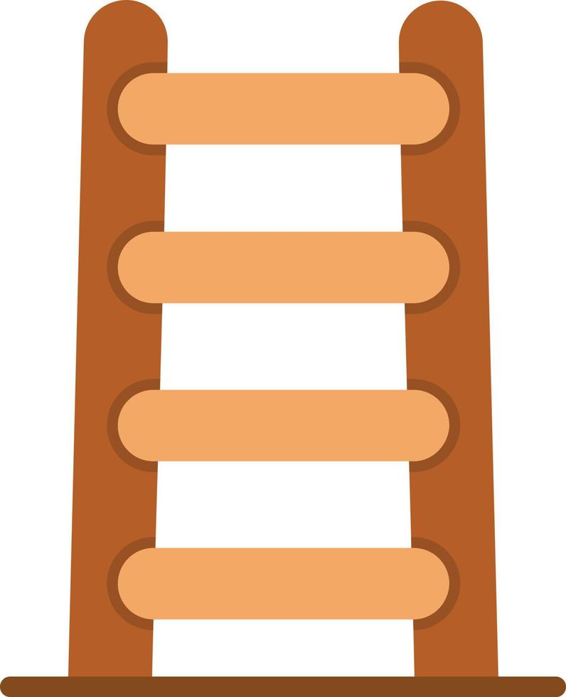 Step Ladder Flat Icon vector