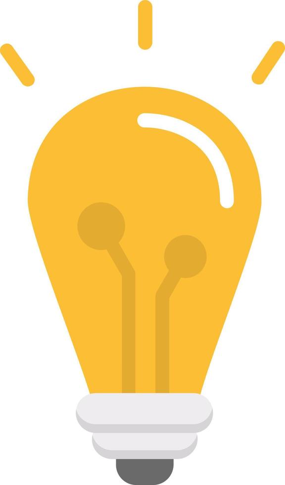Led Bulb Flat Icon vector