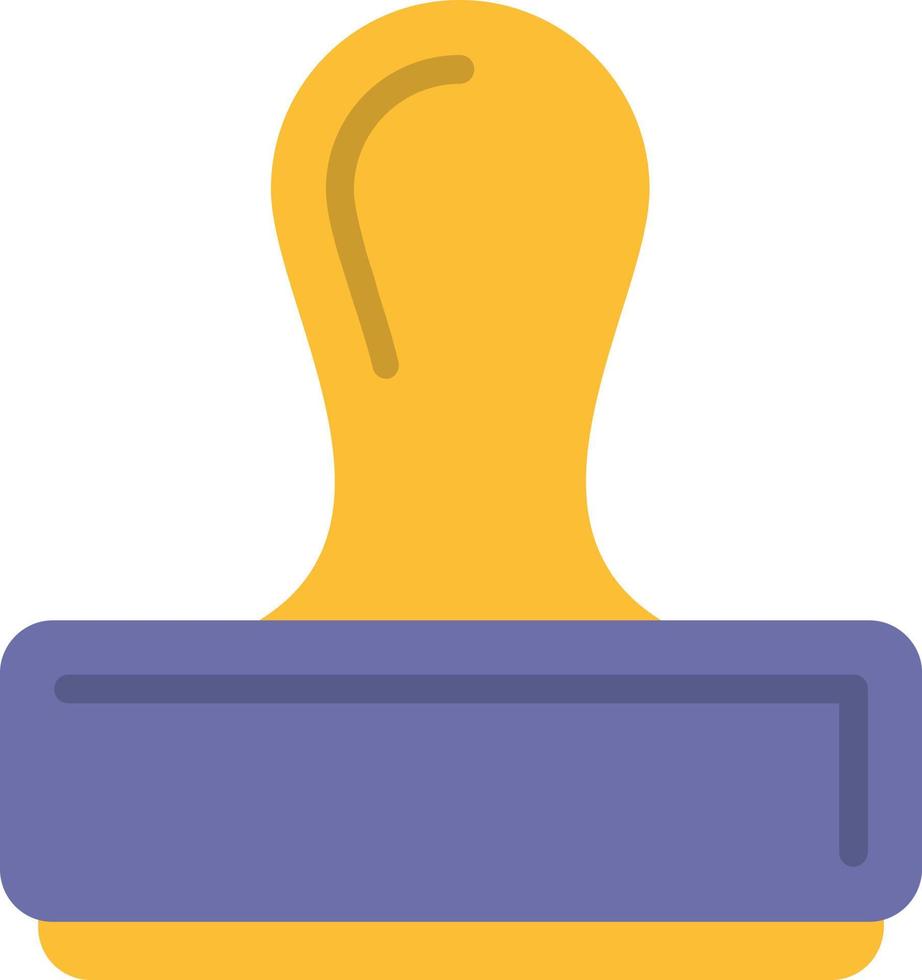 Rubber Stamp Flat Icon vector