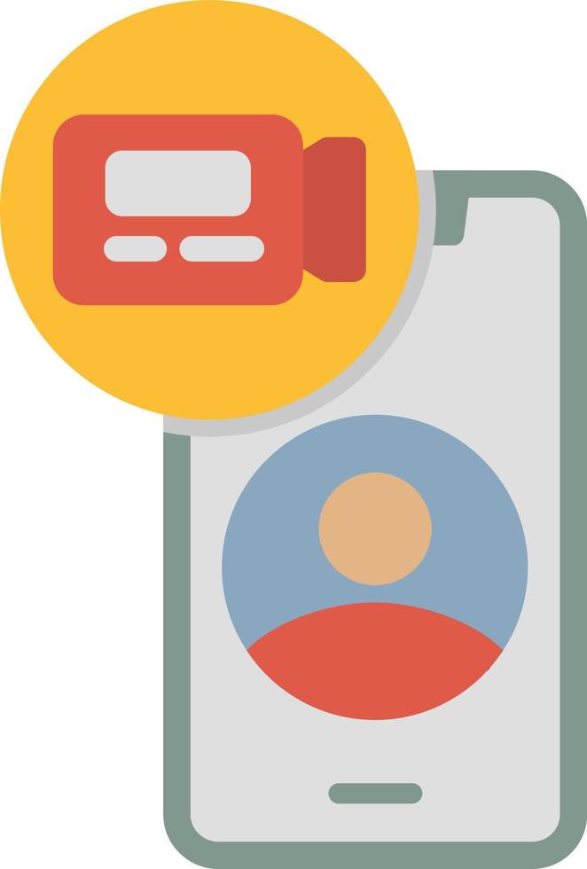 Online Meeting Flat Icon vector