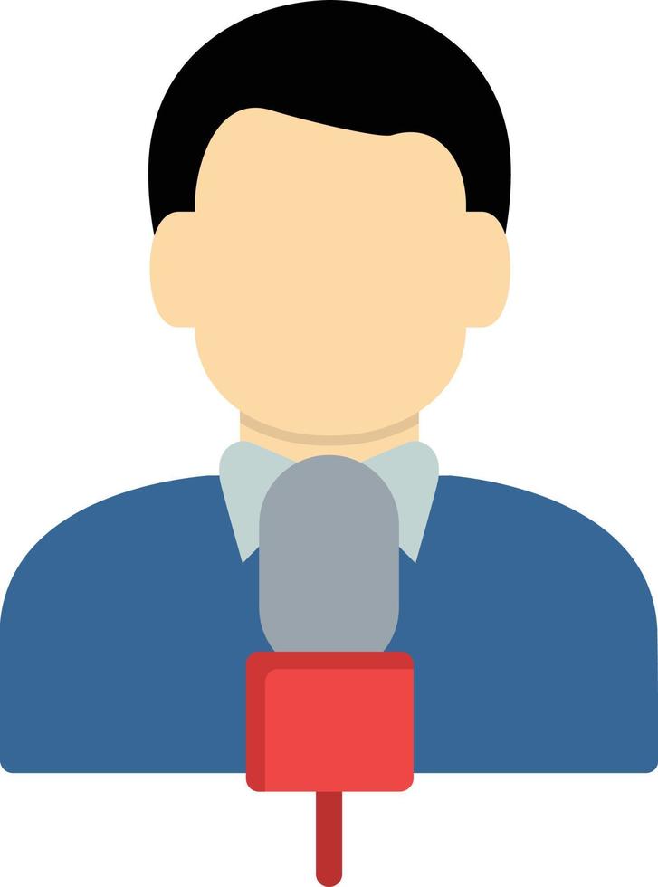 icono plano de periodismo vector