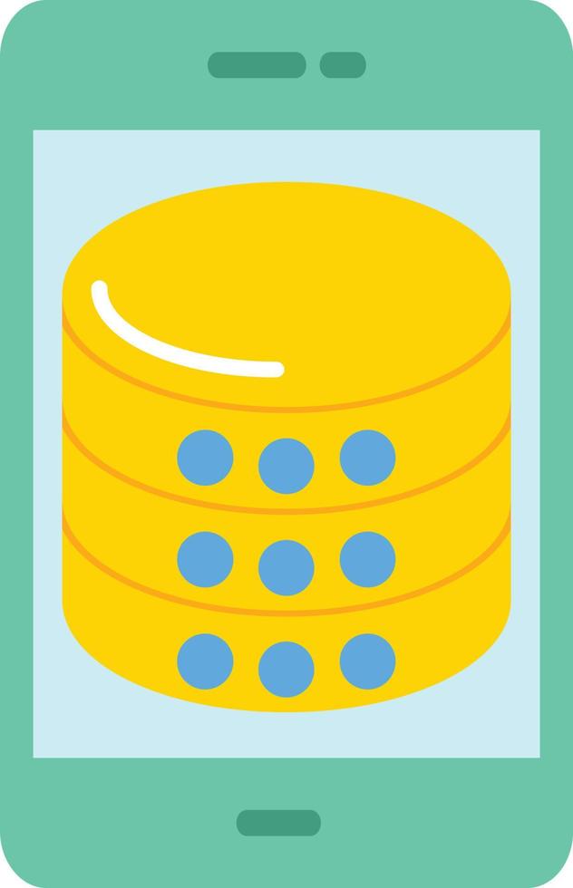 Database Flat Icon vector