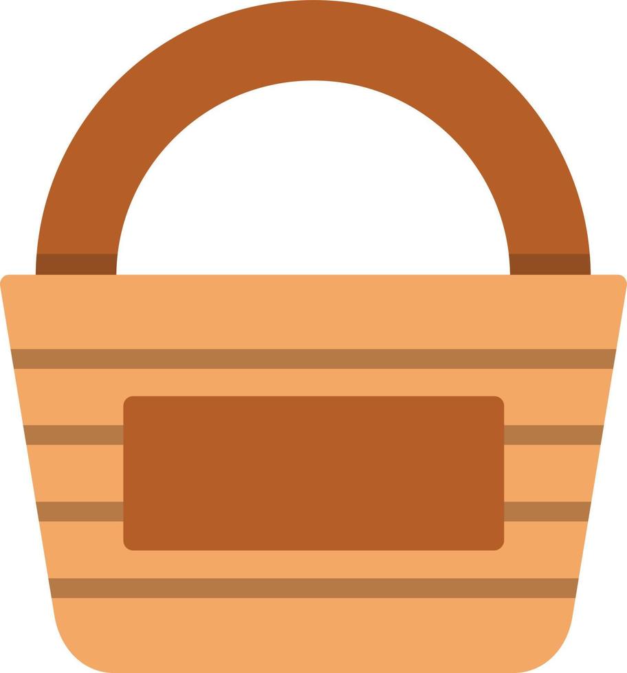 cesta de picnic icono plano vector