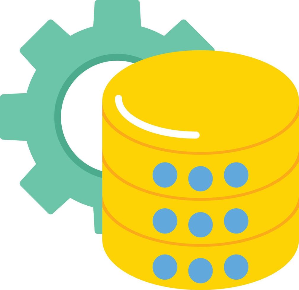 Data Management Flat Icon vector