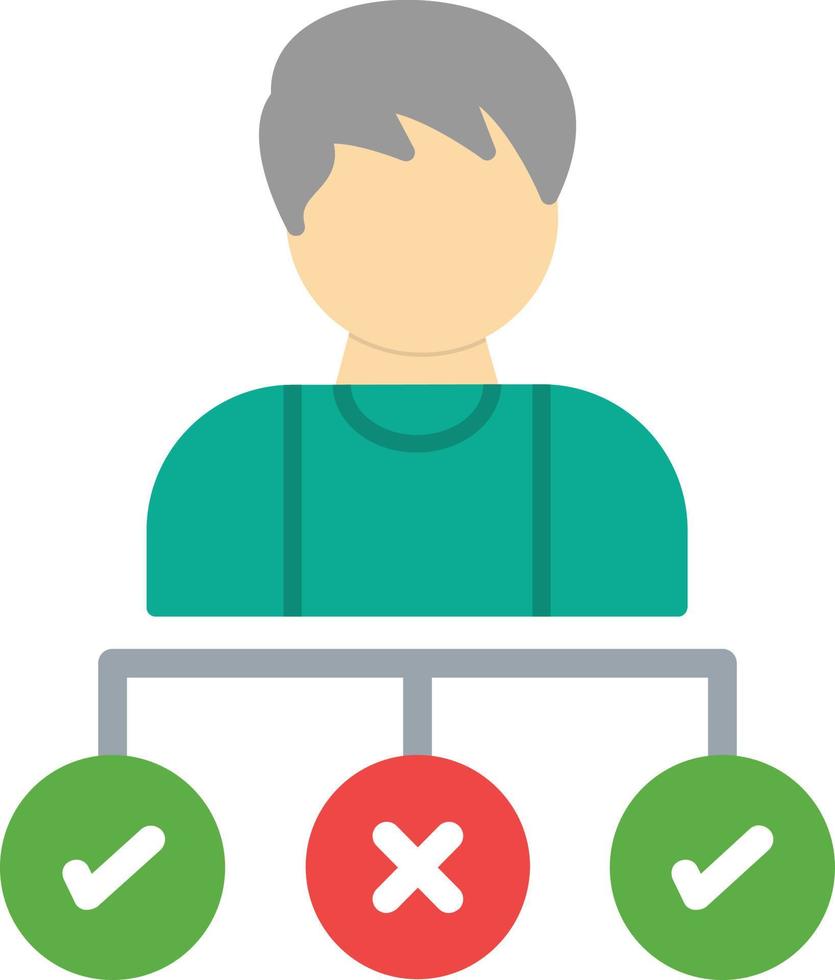 Decision Making Flat Icon vector