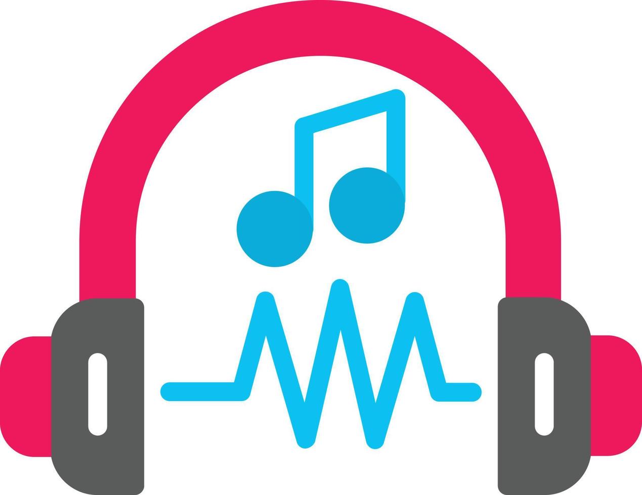 icono de musica plana vector