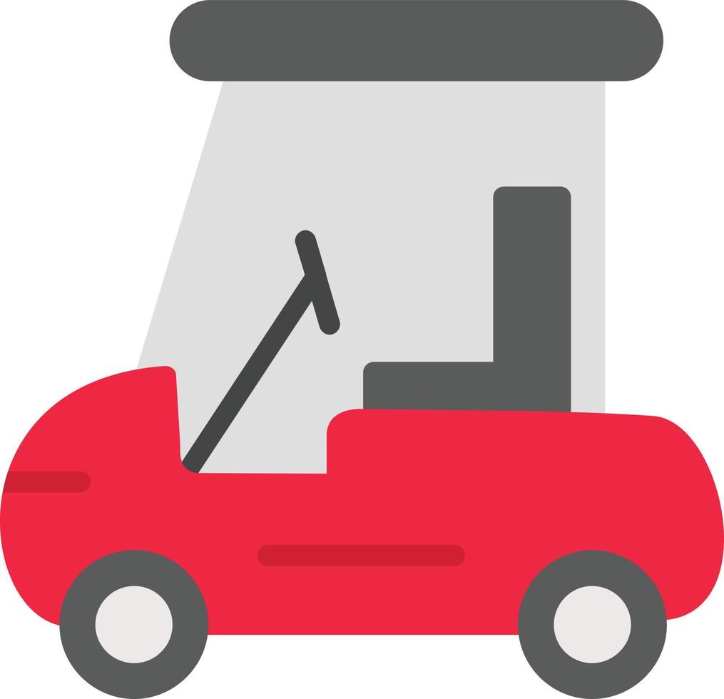 carrito de golf icono plano vector