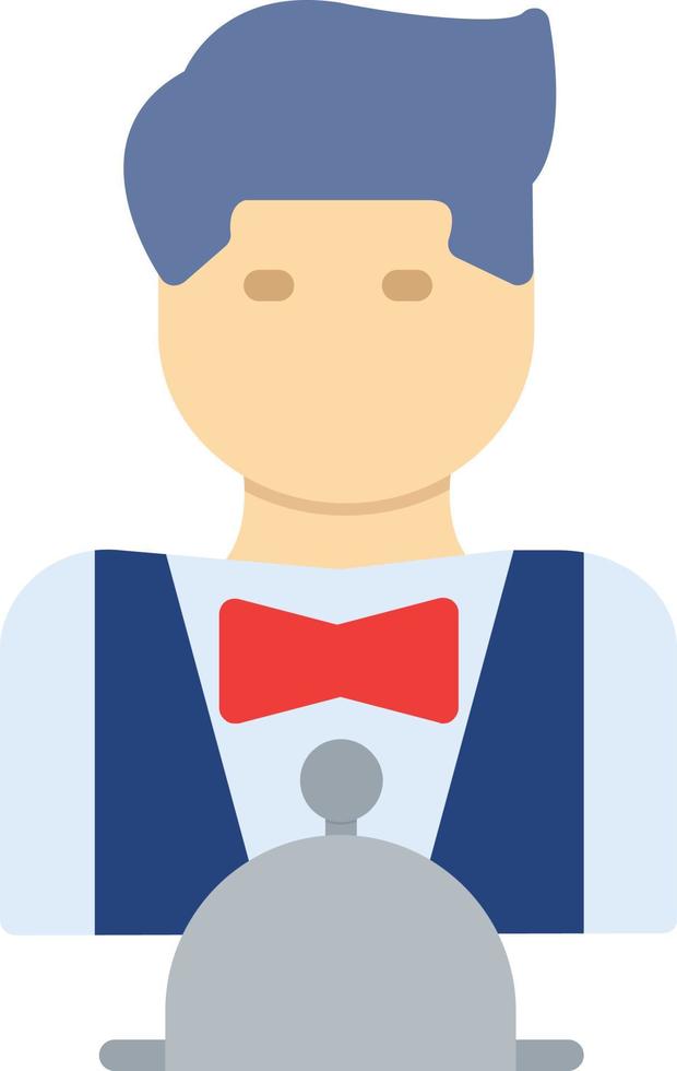 Waiter Flat Icon vector